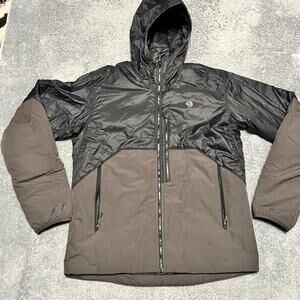 Mountain Hardware Compressor Hoodie Puffer Jacket Mens Large Coat Black Brown